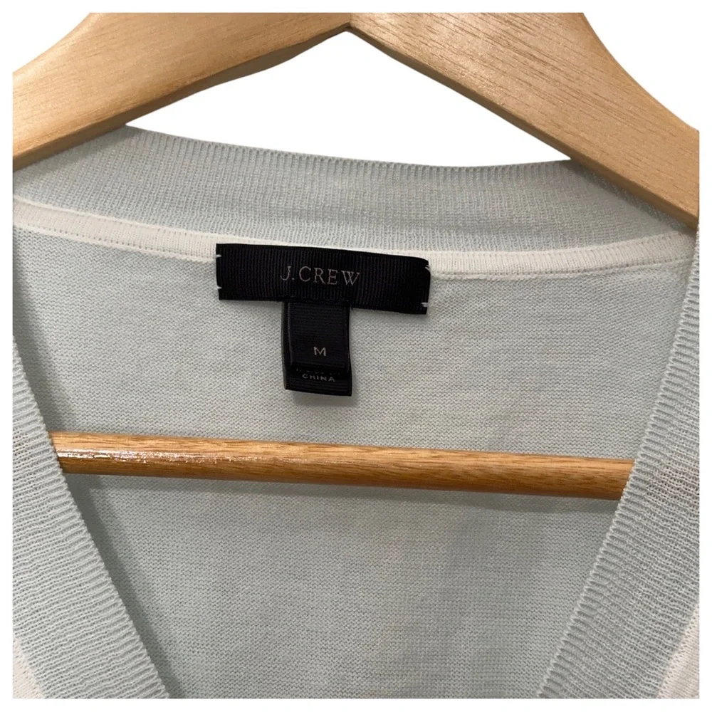 J Crew Mens Sweater Size Med Lightweight Pullover V Neck Fall Casual